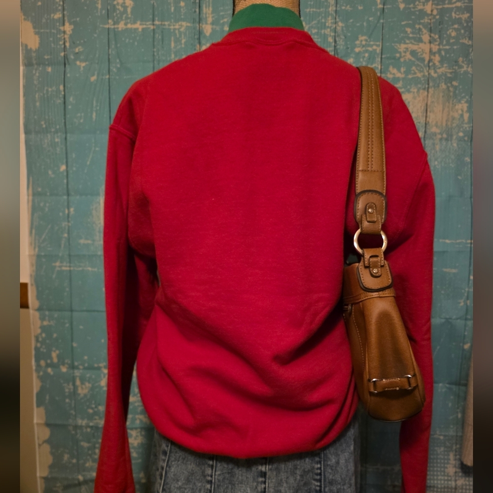 Vintage Christmas Sweater Womens, Embroidered Gingerbread House and Gingerbread - Picture 8 of 15